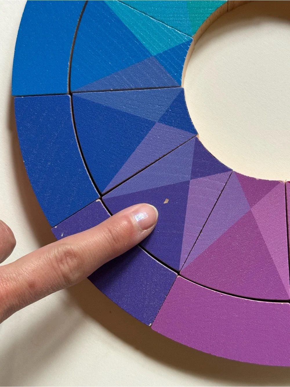 Lovevery Wooden Color Wheel Puzzle & Bag - Incomplete Set
